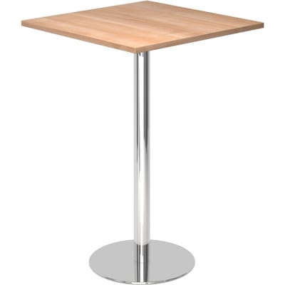 BISTRO H88Q C - Systeem conferentietafel Walnoot 80 x 80 Chroom