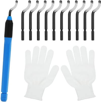 Dailygoods- Scheuf 360° Draaibaar - Slijtvaste Bladkop van Sneldraaistaal - Antislip Aluminium Handgreep - 10 Reservemesjes - 1 Stuk - Tuinschep