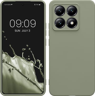 kwmobile telefoonhoesje geschikt voor Xiaomi 14T - Hoesje voor smartphone - Precisie camera uitsnede - In grijsgroen