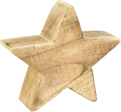 Rustieke decoratieve ster van paulowniahout - natuurlijke houtlook, 25