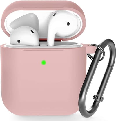 Shieldcase Case - beschermhoes geschikt voor Airpods 2 silicone case - case geschikt voor Airpods 2 hoesje - optimale bescherming - licht roze
