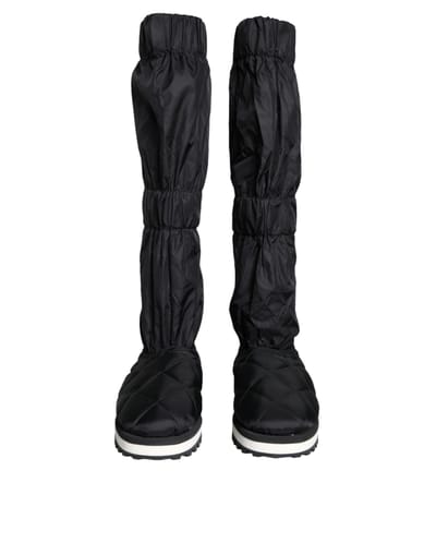 Gequilte Nylon Boots Modelblack