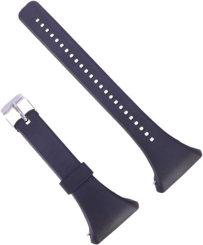 Reservearmband van silicone voor horloges - Snelle ontgrendeling - Zwart - Compatibel met activity trackers - Vervangende band voor Polar FT4 FT7
