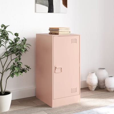 vidaXL - Dressoir - 34,5x39x73 - cm - staal - roze