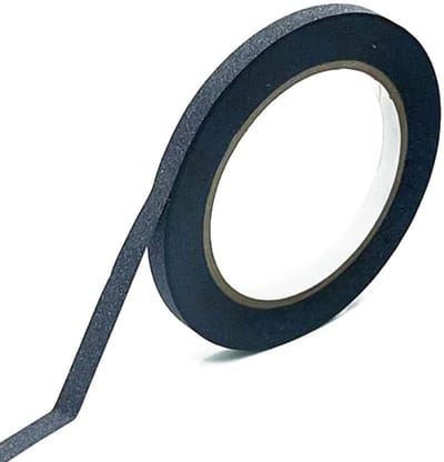 Dailygoods - Decoratieve Tape - Zelfklevend Plakband - 10m x 8mm - Kleurrijk - Geschikt voor Bruiloft en Feest - Handwerk - Kleur Zwart