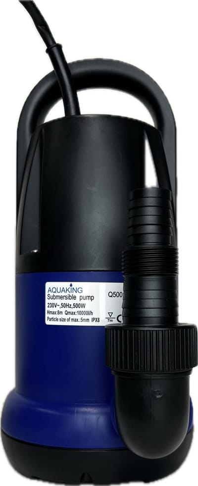 AquaKing Dompelpomp Q50011 met Geïntegreerde Vlotter - Waterpomp - 500W - 10000 l/h - Dompelpomp - Pomp - Waterpomp - Waterpomp Elektrisch