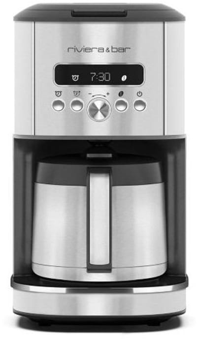 riviera&bar Programmeerbaar isotherm filterkoffiezetapparaat - 950W - 1,5L - Inox en Zwart
