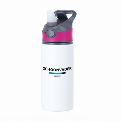 Hacebo® - schoonvader loading waterfles met rietje roze - Papa - ochtendkoffie laden - vader cadeautjes - vaderdag - verjaardagscadeau - verjaardag - cadeau - geschenk - kado - gift - vader artikelen - water fles - 650ML