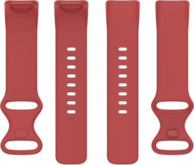 Siliconen bandje - geschikt voor Fitbit Charge 5 / Charge 6 - maat S/M - rood
