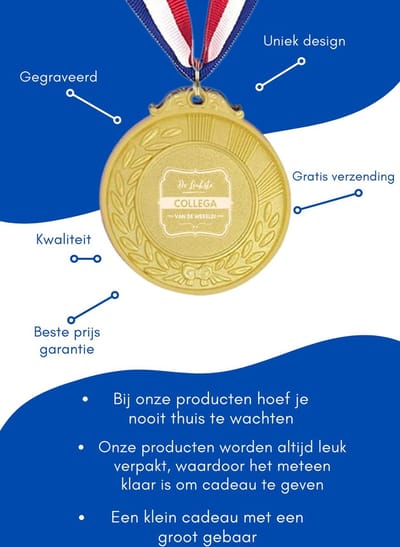 Akyol - de leukste collega van de wereld medaille goudkleuring - Collega - familie - cadeau