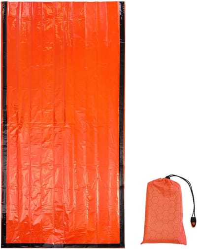 Nooddeken Thermisch - Mylar Slaapzak - Survival Buiten - Hitte Reflecterend - 210 x 105 cm - Oranje
