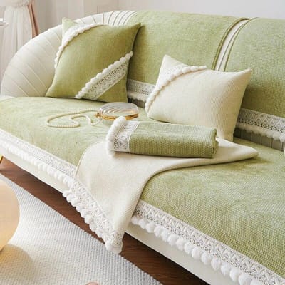 Luxe Chenille Bankhoezen Antislip Bankbeschermers voor 1/2/3/4 Zits Bank Handdoek Hoes Bank Deken Huisdieren Kindermat 70x70cm