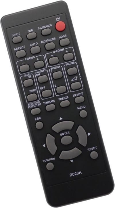 Afstandsbediening geschikt voor de HITACHI CP-AW3005 beamer, vervangt R020F / HL03033