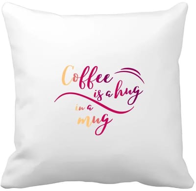 Akyol - coffee is a hug, i am a mug Kussen hoes - Koffie - iemand die houdt van koffie - koffie liefhebbers - quote - verjaardagscadeau - cadeau - kado - gift - geschenk - verrassing - 40 bij 40 cm