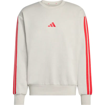 Adidas Essentials 3 Stripes Fleece Sweatshirt Beige S Man