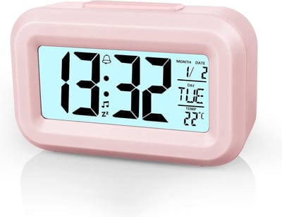 Digitale wekker voor nachtkastje, led-displayklokken met instelbare sluimerfunctie 12/24 uur, temperatuur, datum, timer, lichtregeling, draagbare wekkers voor slaapkamer, thuiskantoor, keuken