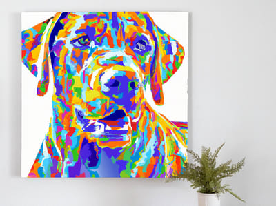 Woofwoof | Woofwoof | Kunst - 100x100 centimeter op Dibond | Foto op Dibond