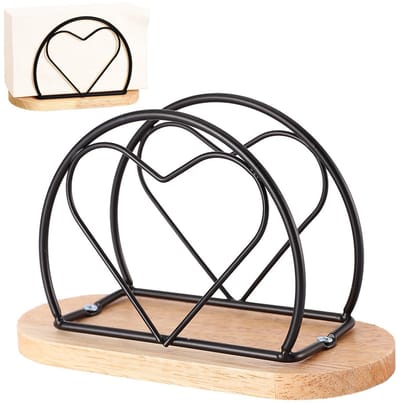 NTHProducts - Table Napkin Holder - Houten Servethouder - Veilig en Stabiel - 15.7 x 6.5 x 10 cm - Organiser voor Keuken - Geschikt voor Tafelgebruik