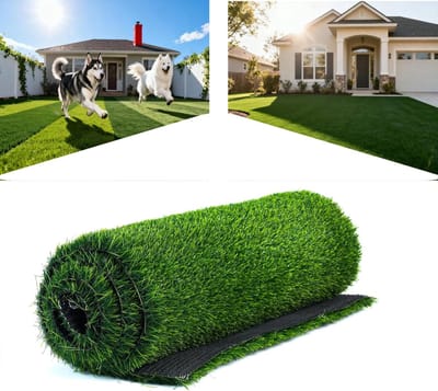 Kunstgras Tapijt - Realistisch Gazon - Binnen Buiten Gebruik - Hoge Dichtheid Poolhoogte - 1 x 4 Meter - Groen
