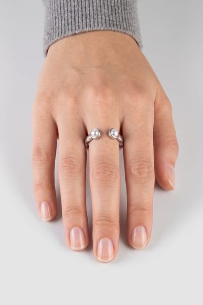 PURELEI Dewdrop Ring Silver Größe: OS | Ringe Outlet | Damen | Grau
