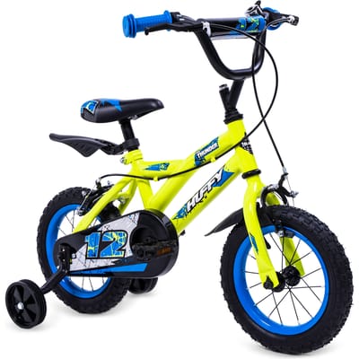 Huffy Pro Thunder 12 Inch Jongenfiets Geel BMX 3-5 jaar Kinderfiets Voor jongens en meisjes