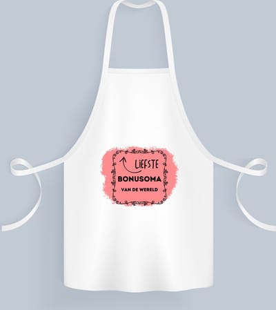 Akyol - liefste bonusoma van de wereld Keukenschort - Oma - de liefste bonusoma - verjaardag - cadeautje voor oma - oma artikelen - kado - geschenk - 82 bij 71 cm