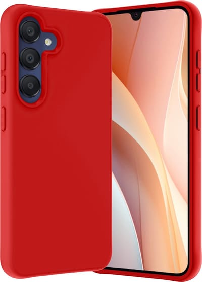 Hoes - Geschikt voor Samsung Galaxy A15 - Sterk & Shockproof - Hoesje Cover - Siliconen Case - Rood