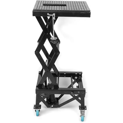 300lb Fiets Motor ATV Verstelbare Reparatie Lift met 4 Wielen black