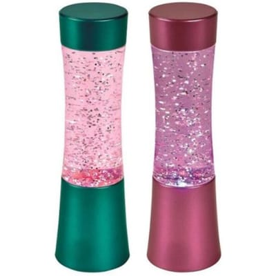 Glitter led lavalamp shake and shine à 15 cm, kleur assorti