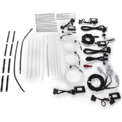 Mises à niveau de l'intérieur de la batterie Kits d'éclairage d'ambiance LED 32 couleurs Remplacement pour le contrôleur MMI pour Q5 FY 2018-2021 white