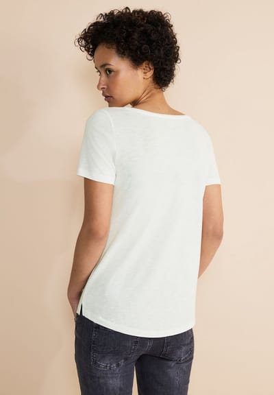 Katoen Modal Ronde Hals T-Shirt Voor