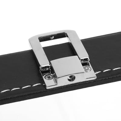 Allecto - Watch Box - 3 Slots - PU Leer - Zwart - Horloge Organizer - Elegante Bewaaroplossing - Geschikt voor Dames - 16 x 11 x 8 cm