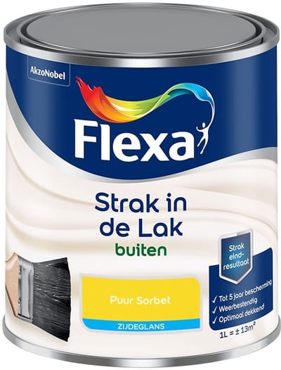 Flexa - Strak In De Lak Buitenlak Zijdeglans - Puur Sorbet - Mengverf - 1 L