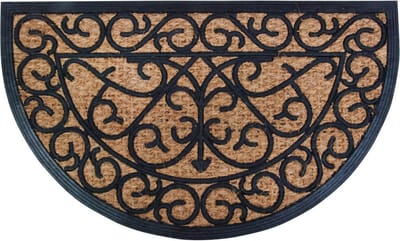 Best for Boots Deurmat - halfrond - kokos en rubber - 75 x 45 cm - Deurmatten schoonloopmatten - mat