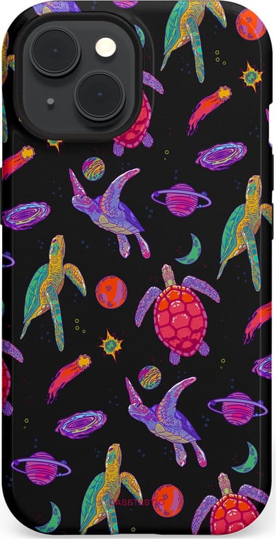Casetastic Hoesje Geschikt voor Apple iPhone 15 Magsafe - Stijlvolle Beschermende Duo-layer Case - Astro schildpad