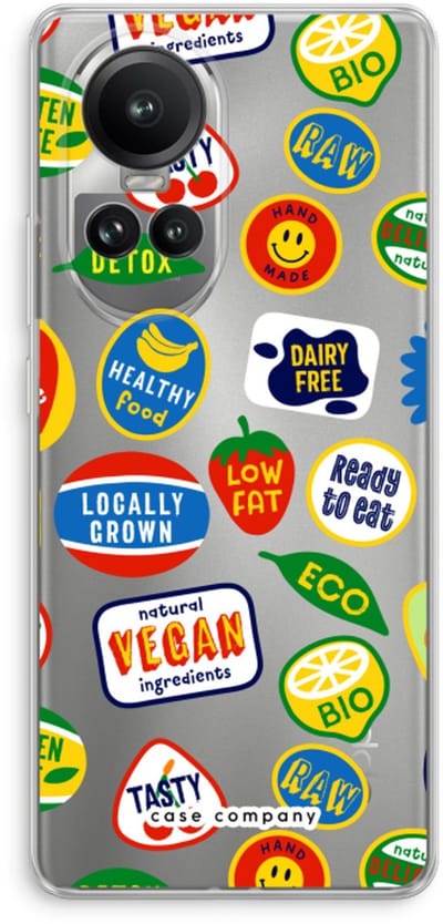 Case Company® - Hoesje geschikt voor Oppo Reno 10 Pro hoesje - Fruitsticker - Soft Cover Telefoonhoesje - Bescherming aan alle Kanten en Schermrand