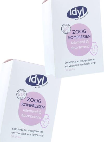 Idyl Zoogcompressen 2 x 30 stuks - Zoog compressen - Zoogkompressen - Hechtstrip