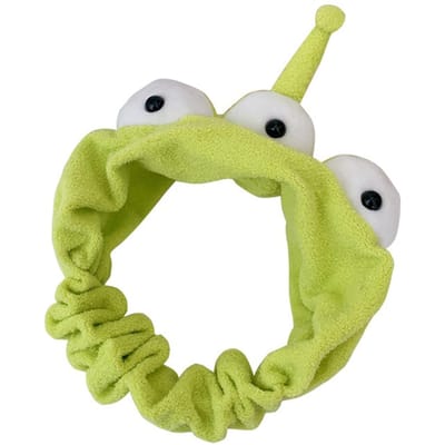 Pluche Cartoon Haarband Grote Oog Decoratie Elastische Haarband voor Sport en Make-up Gezicht Wassen 3 Ogen yellow