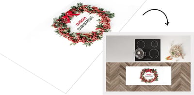 Keukenloper - Loper keuken - Winter - Mistletoe - Tekst - 120x50 cm - Keukenloper vinyl