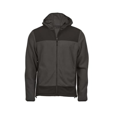 Tee Jays - Mountain Hooded Fleece - Asphalt/Black maat L
