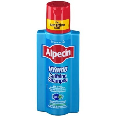 Alpecin Hybrid Shampoo 250ml | Natuurlijke haargroei shampoo voor gevoelige en droge hoofdhuid