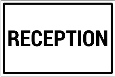 Reception bord | gecoat dibond materiaal | 30 x 20 cm