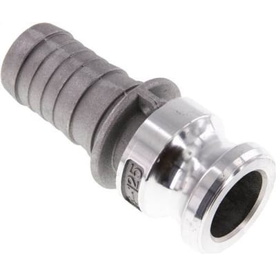 Camlock DN 32 (1 1/4'') Koppeling Aluminium met slangpilaar (32 mm) Type E MIL-C-27487