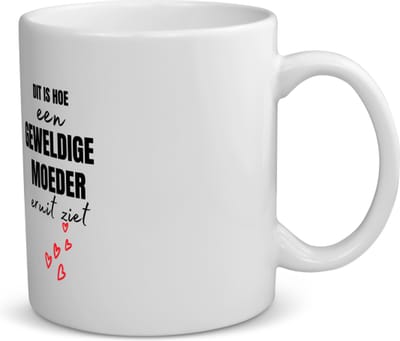 Akyol - dit is hoe een geweldige moeder eruit ziet koffiemok - theemok - Moeder - mama - moederdag - cadeau - verjaardag - geweldige - 350 ML inhoud