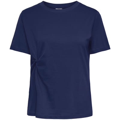Jacqueline de Yong blauwe dames t-shirt   Ronde hals   Regular fit   Korte mouw Blauw M