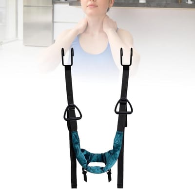 Nek Tractie Apparaat - Nek Hangmat - Nektractie - Brancard - Verstelbare Hoogte - Ergonomisch - Verlicht Stijfheid in Nek en Schouders - Blauw