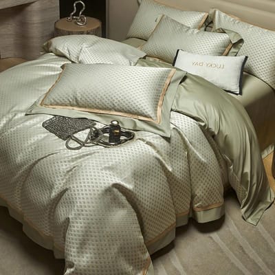 1000TC Egyptisch Katoen Satijn Hoge Precisie Garengeverfd Jacquard Luxe Beddengoed Set Dekbedovertrek Hoeslaken/Hoeslaken Kussenslopen Queen 200X230cm 4pcs