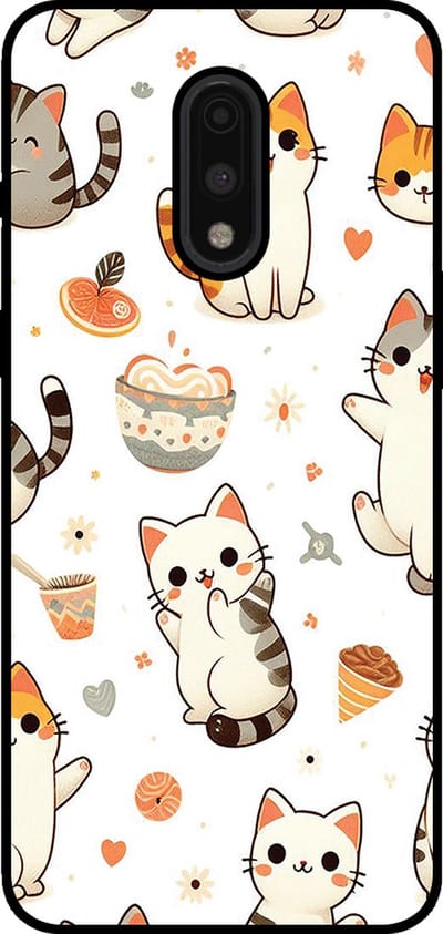 Smartphonica Telefoonhoesje Geschikt voor OnePlus 7 met katten opdruk - TPU backcover case cat design geschikt voor OnePlus 7