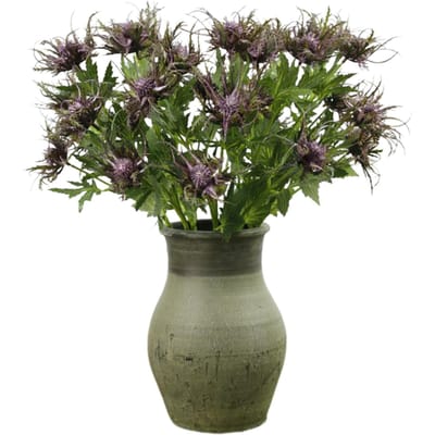 Fleurs de chardon artificielles Plante de simulation Faux fleurs en plastique Verdure Fenêtre Décoration intérieure Type 4