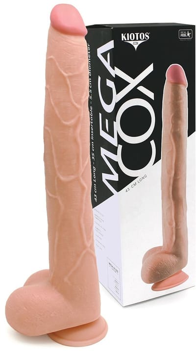 Kiotos COX Mega - Dildo XXL 43 x 5.5 cm - Beige